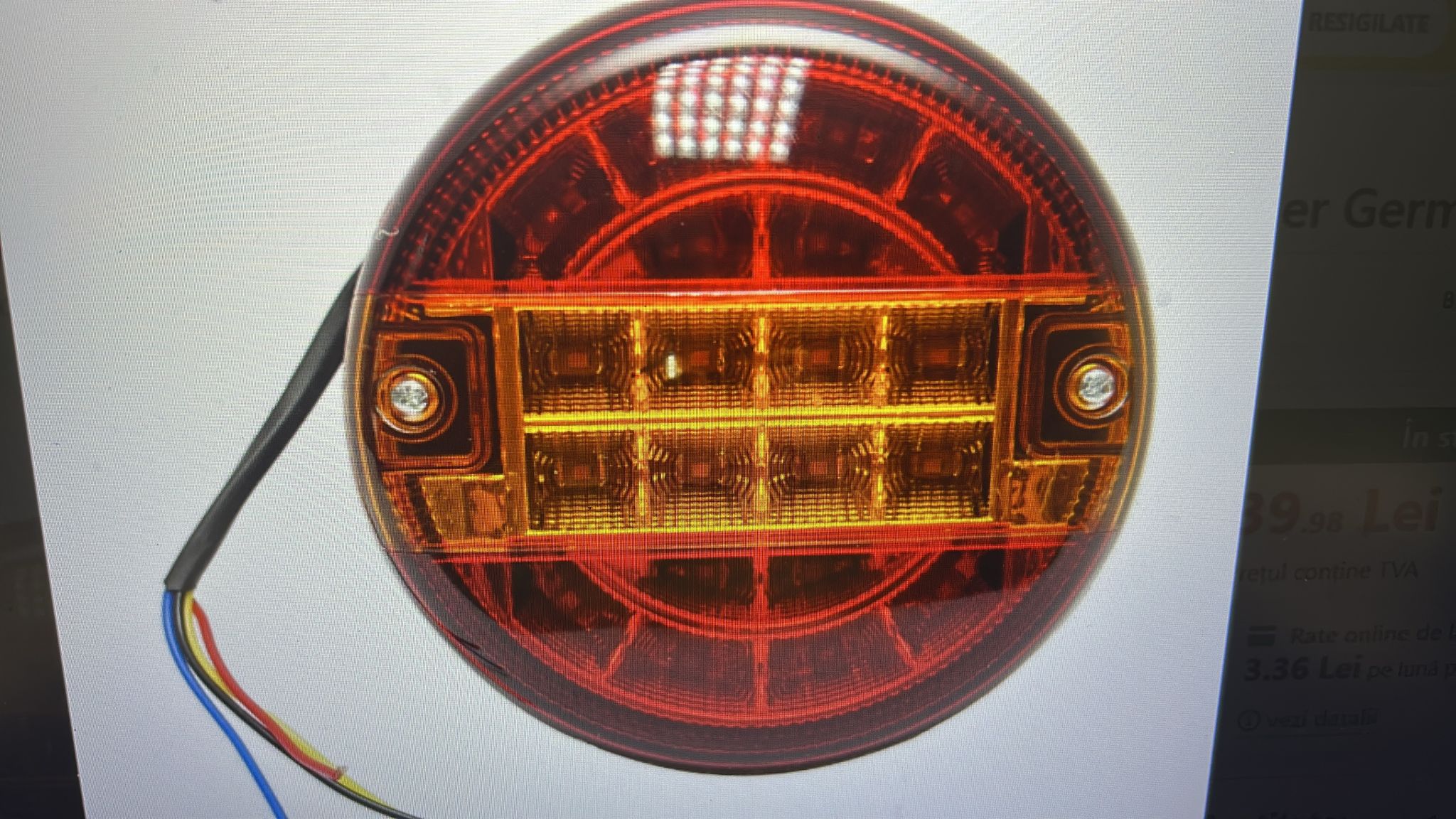 (42) LAMPA REMORCA CU LED ROTUNDA